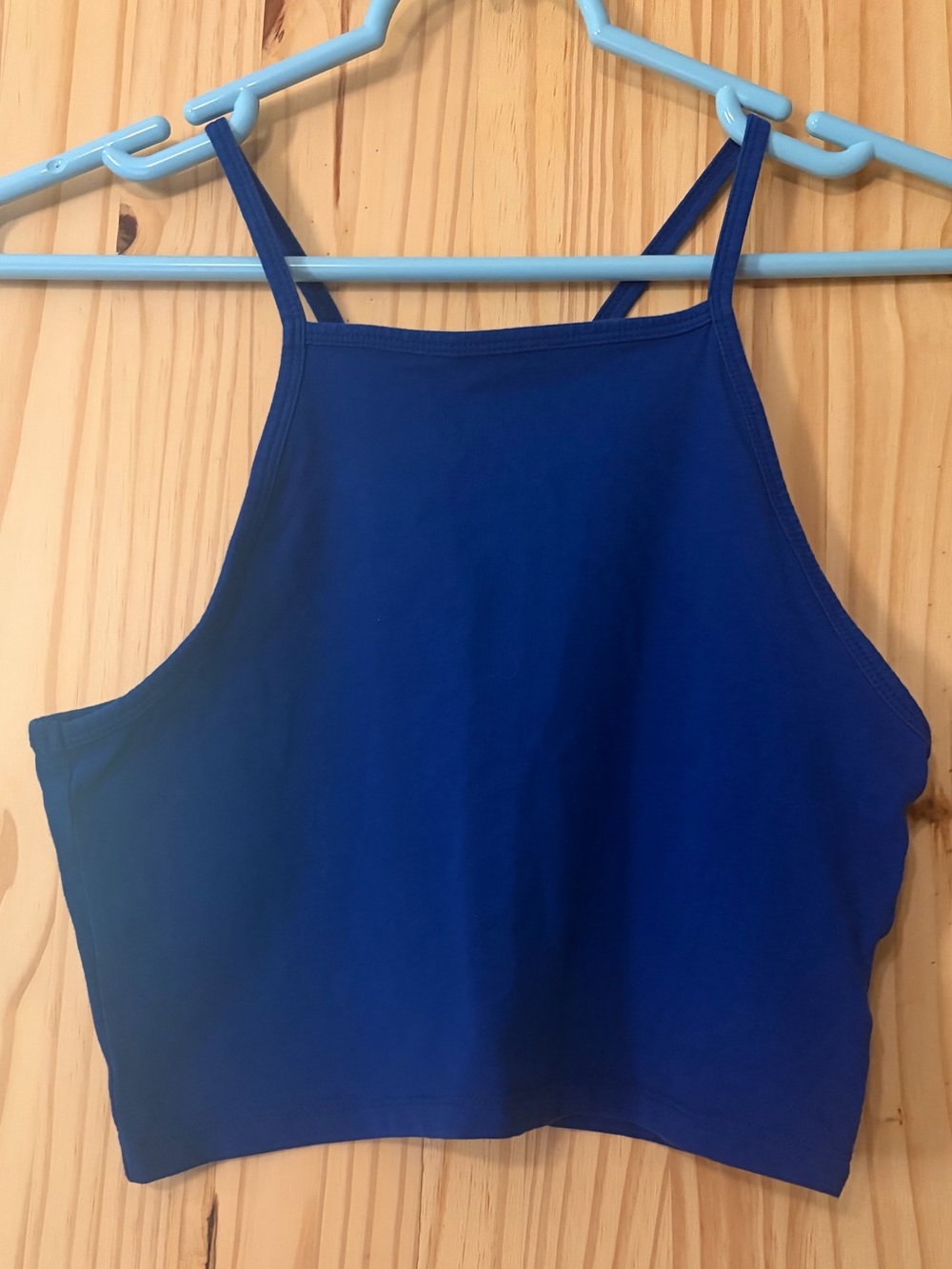 H&M Royal Blue Cropped Halter Tank